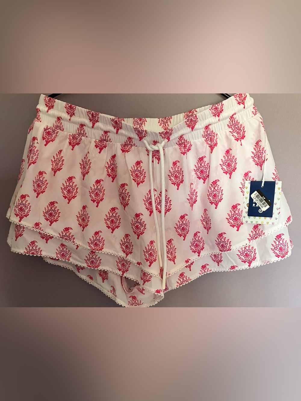 Roller Rabbit White Shorts with Pink Floral Print